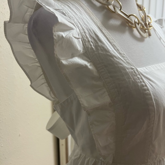 AQUA WHITE DRESS SIZE M 100% cotton. - Picture 14 of 16